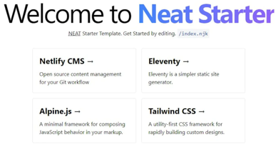 Eleventy Neat Starter Template
