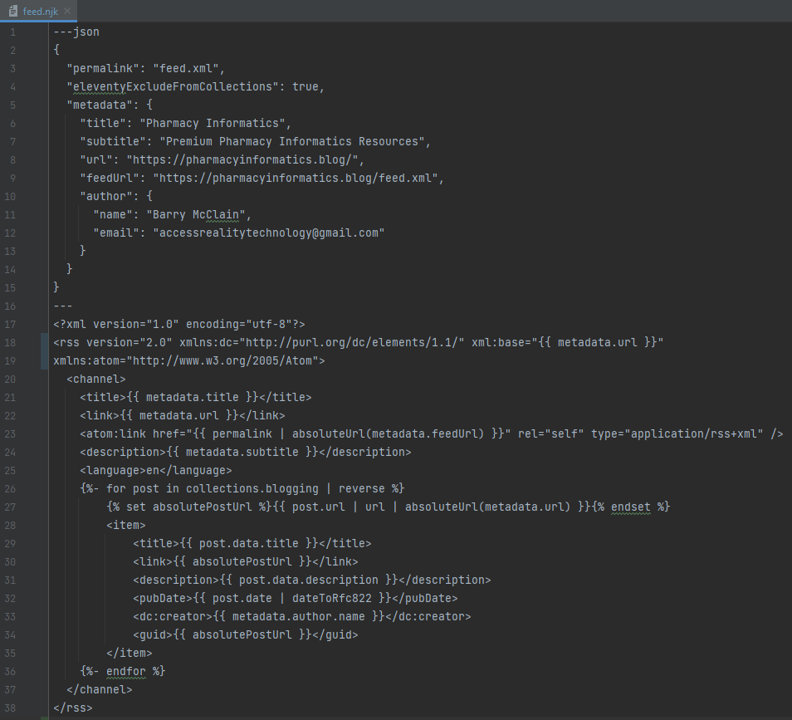 NJK file for RSS